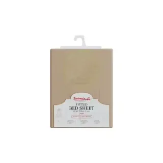 Rankoussi Single Fitted Bed Sheet with P.Case Bei 100X200X251Cm