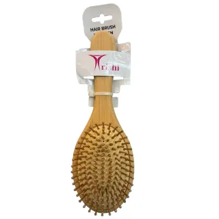 Trishi Hair Brush Wooden Round TR00220