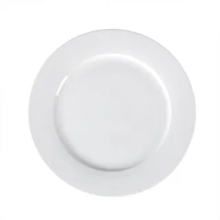 Porceletta Porcelain Ivory Flat Plate 11 Inch 27.5 cm 08-044