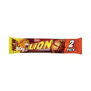 NESTLE LION CHOCOLATE BARS 2 PACKS 60G