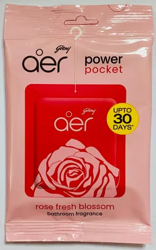 Godrej Aer Power Pocket Rose Fresh Blossom Bathroom Fragrance 10g