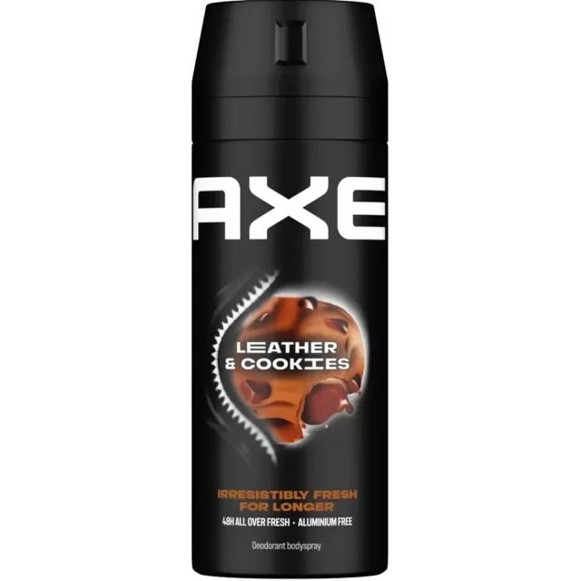 AXE DEODORANT SPRAY COLLISION LEATHER+COOKIES FRESH 150ML