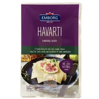 Emborg Havarti Sliced Cheese 150g