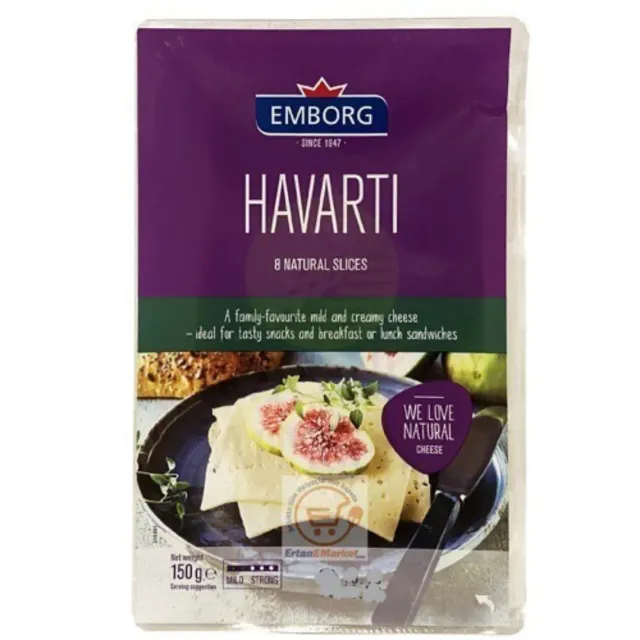 Emborg Havarti Sliced Cheese 150g