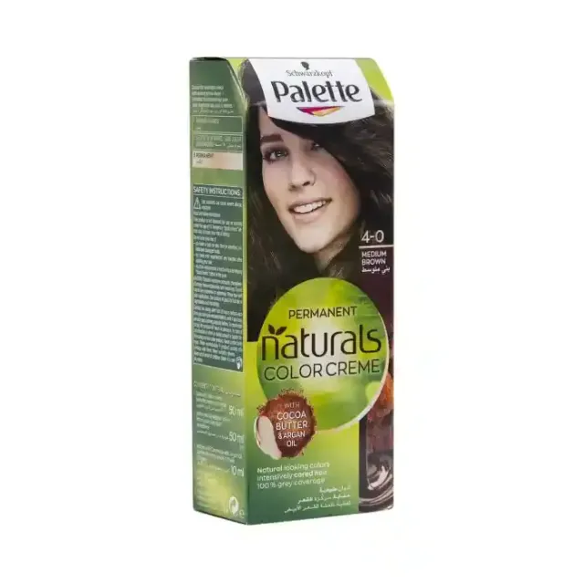 Schwarzkopf Palette Permanent 4-0 Medium Brown Natural Color Cream