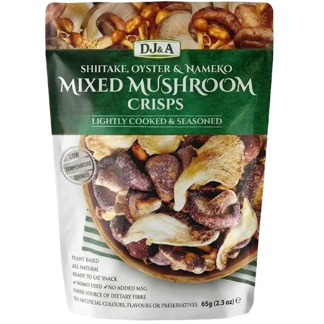 DJ&A Crisps Shiitake, Oyster & Nameko Mixed Mushroom 65g