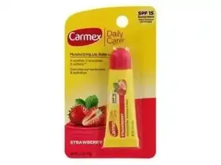 Carmex Daily Care Water-Resistant Moisturizing Lip Balm Strawberry Flavor SPF15, 1 Piece