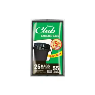 SANITA GARBAGE BAG 55GAL 84X105CM 25PCS