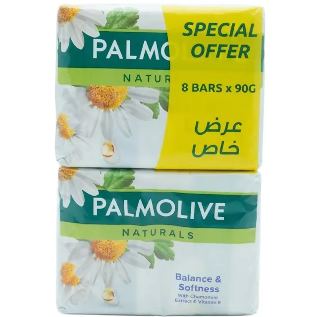 Palmolive Naturals Soap Chamomile & Vitamin E 90gx8 Pieces