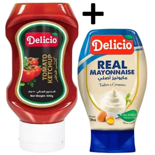 Delicio Tomato Ketchup 500g+ Real Mayonnaise 300ml