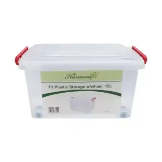 Harmony Plastic Storage Box With Wheel 15Ltr