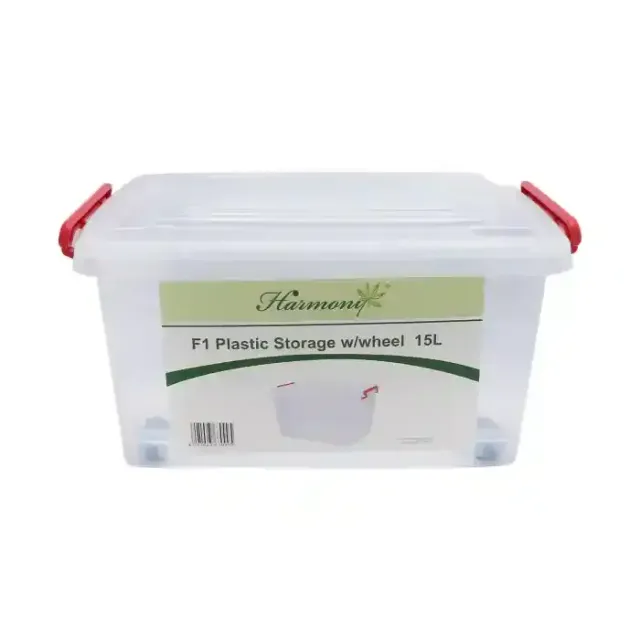 Harmony Plastic Storage Box With Wheel 15Ltr