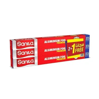 Sanita Premium Aluminum Foil 37.5 sqftx3 Pieces