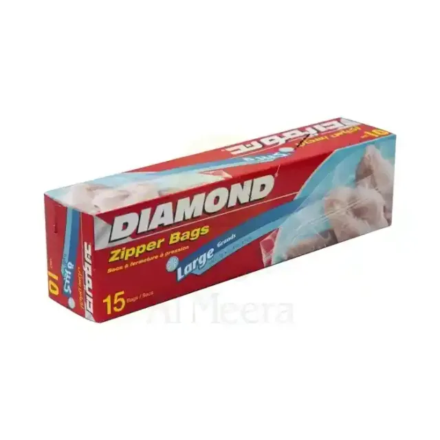 DIAMOND FREEZER BAGS ZIP L 15
