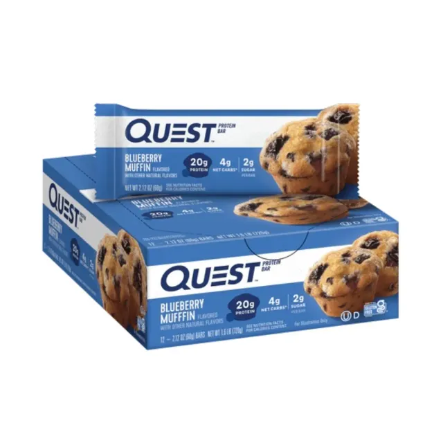Quest Protein Bar Blueberry Muffin 60gx12 Pieces
