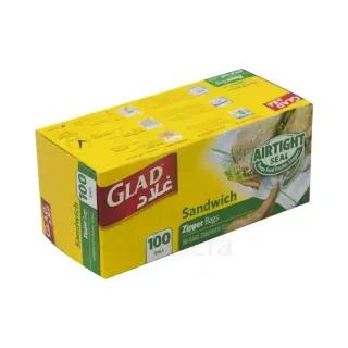 Glad Sandwich Zipper Bags 100 Pieces