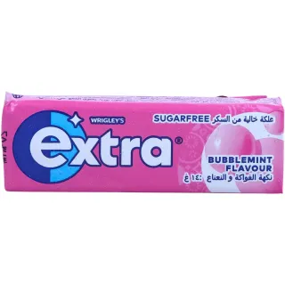 Wrigley's Extra Sugar Free Gum Bubblemint Flavour 14g