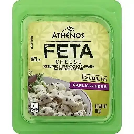 Athenos Garlic & Herb Feta Cheese, 4oz