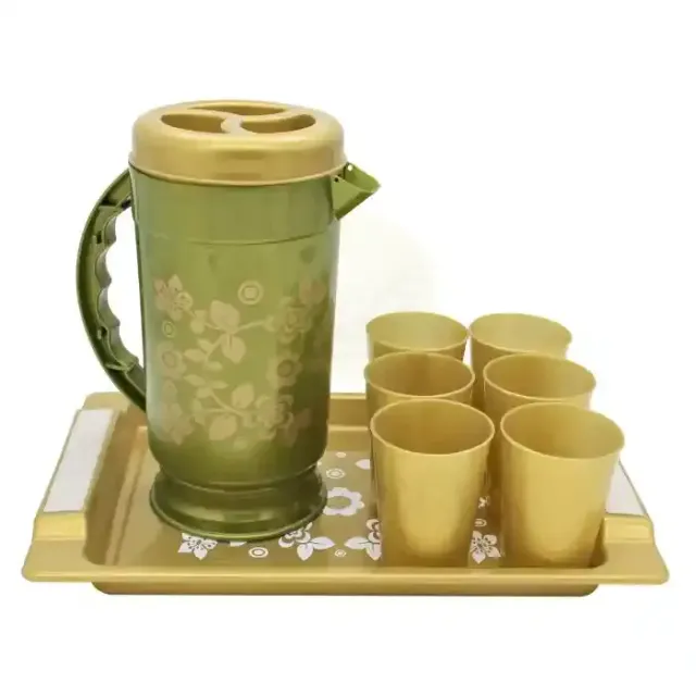 Appolo Plastic Water Jug Set 6Pcs Glass