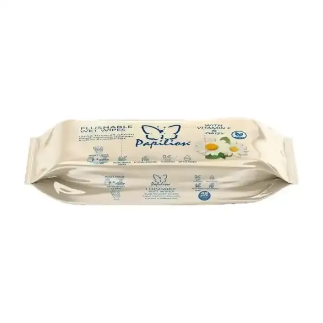 Papilion Flushable Chamo Wet Wipes 48S