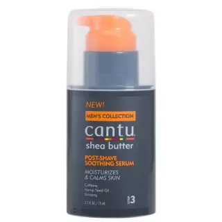 Cantu Men's Collection Soothing, Moisturizing & Calming Post Shave Serum with Shea Butter, Caffeine & Hemp Seed Oil, 75ml