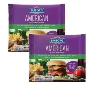 Emborg Cheese American Cheddar Slices 200 g x 2 Special Price