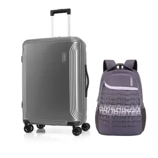 AT HYPEBEAT H. TROLLEY 55CM SILVER+BCKPACK