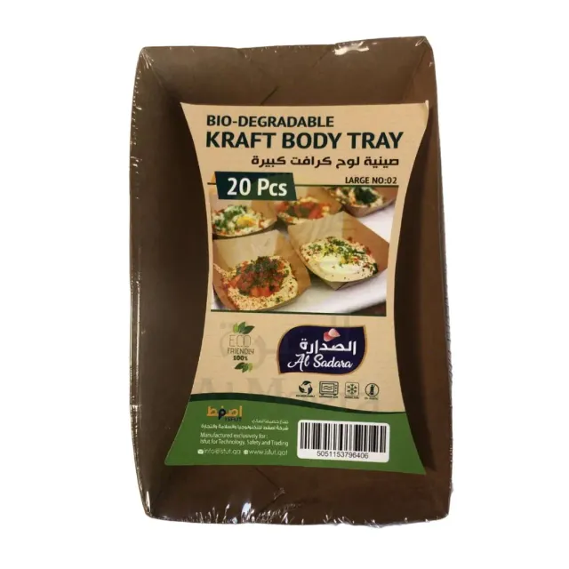 Al Sadara Biodegradable Tray 20 Pcs No:2