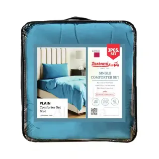 RANKOUSSI single BEDDING SET 3'S LIGHT BLUE