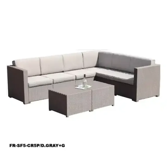 FNR INJ SOFA LGRY+L.BLK CUSHION SF5-CR5P