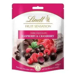 Lindt Fruit Sensation Raspberry &Cranbry 150G