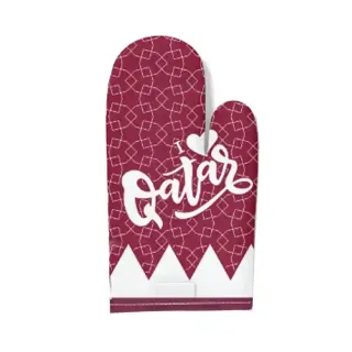 Rankoussi I love Qatar Oven Mitt & Potholder