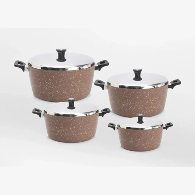 Saflon Stainless Steel Cooking Pot Set 8-Piece