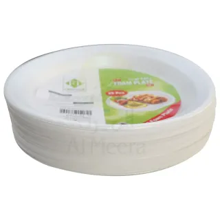 Food Pack Foam Plate 22cm 25 Pcs