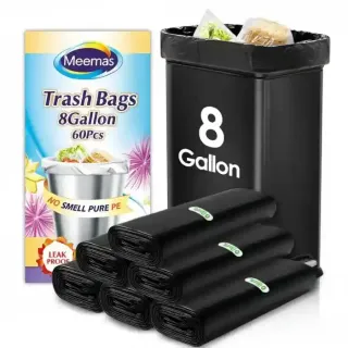 Meemas Trash Bags 8Gallon 60Pcs