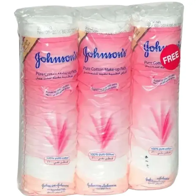 Johnson & Johnson Cotton Makeup Pads 80 Pads(2+1 Free)