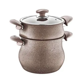OMS Granite Couscous Pot 24cm + Pot 24cm