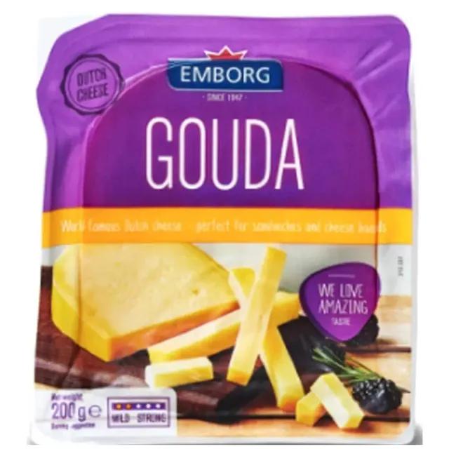 Emborg Gouda Cheese Mild Strong 200g