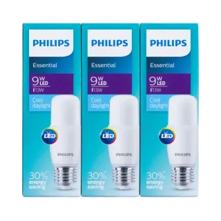 Philips Essential Daylight Stick E27 Candle 9W 3 Pieces