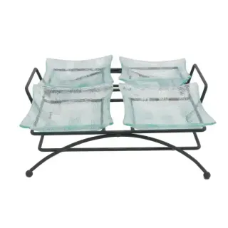 Harmony Glass Plate5Pc W.Stand 1704030B