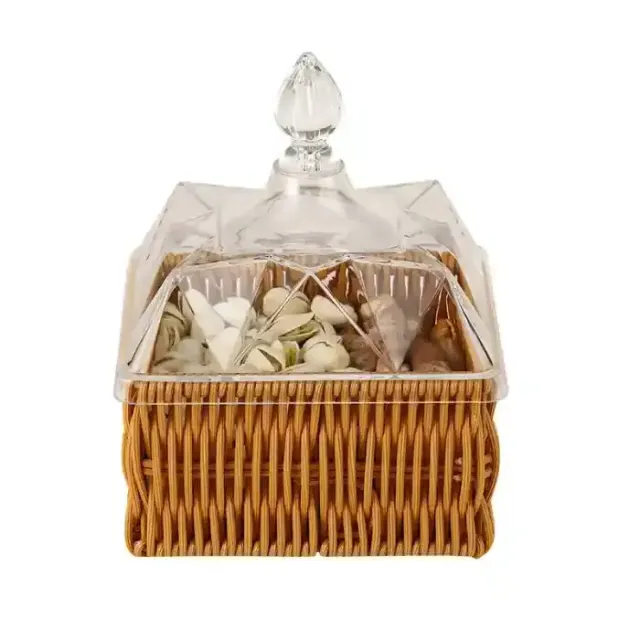 AST Square Rattan Basket with Cover R065