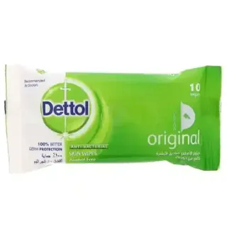 Dettol Original Antibacterial Skin Wipes, 10 wipes