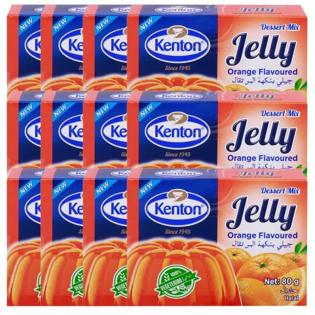 Kenton Veg Jelly Orange 80gx12 Pieces