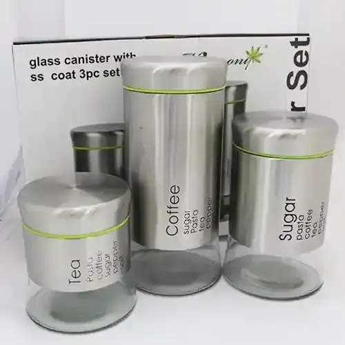 HARMONY GLASS CANISTER 3PCSET OR067