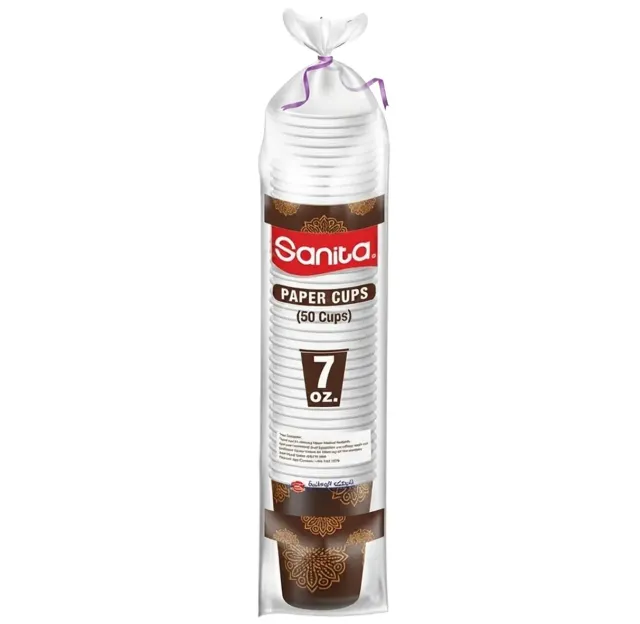Sanita Paper Cups Rgth 7 Oz 50 Cups