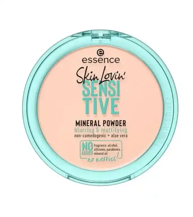 Essence Skin Lovin Sensitive Blurring & Mattifying Powder with Minerals & Aloe Vera Extract Translucent 01, 1 Piece