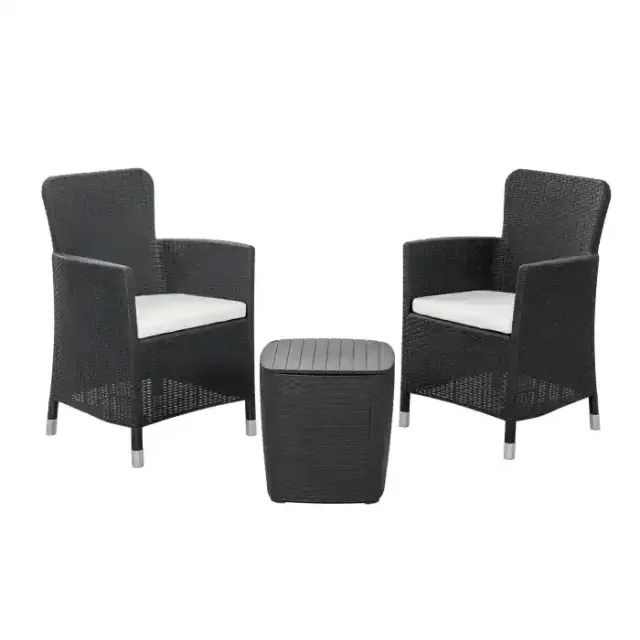 MQ PLASTIC C/S PATIO SET G GREY 484-GRI