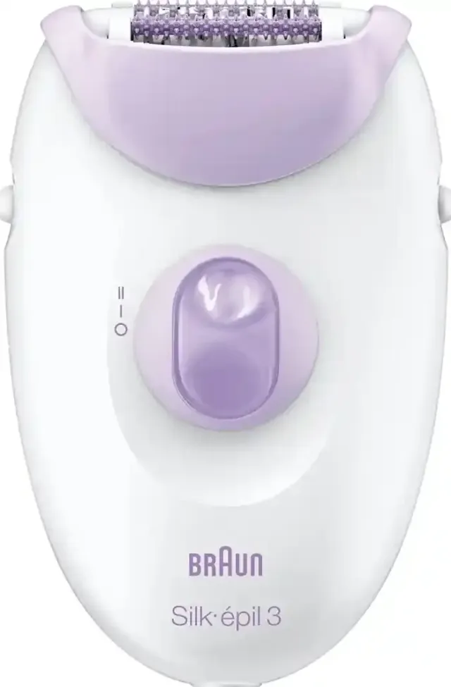 Braun Epilator Silk-épil 3 SE 3170 Smart Light 2 Speed Settings 20-Tweezer System SoftLift Tips Massage Rollers