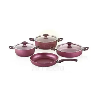 PAPILLA GRANITE COOKWARE SET 7PCS FUCHIA