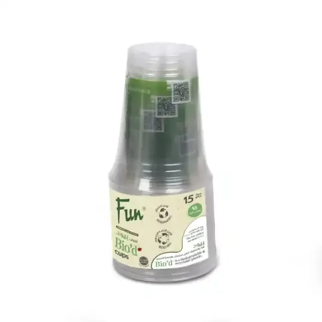 Fun Bio Clear Cup 16Oz 15Pcs 05Plc16